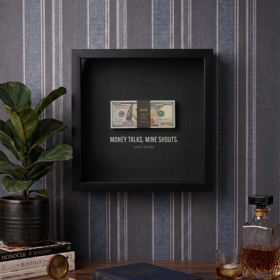 "MONEY TALKS. MINE SHOUTS" Old Money Frame For Decor