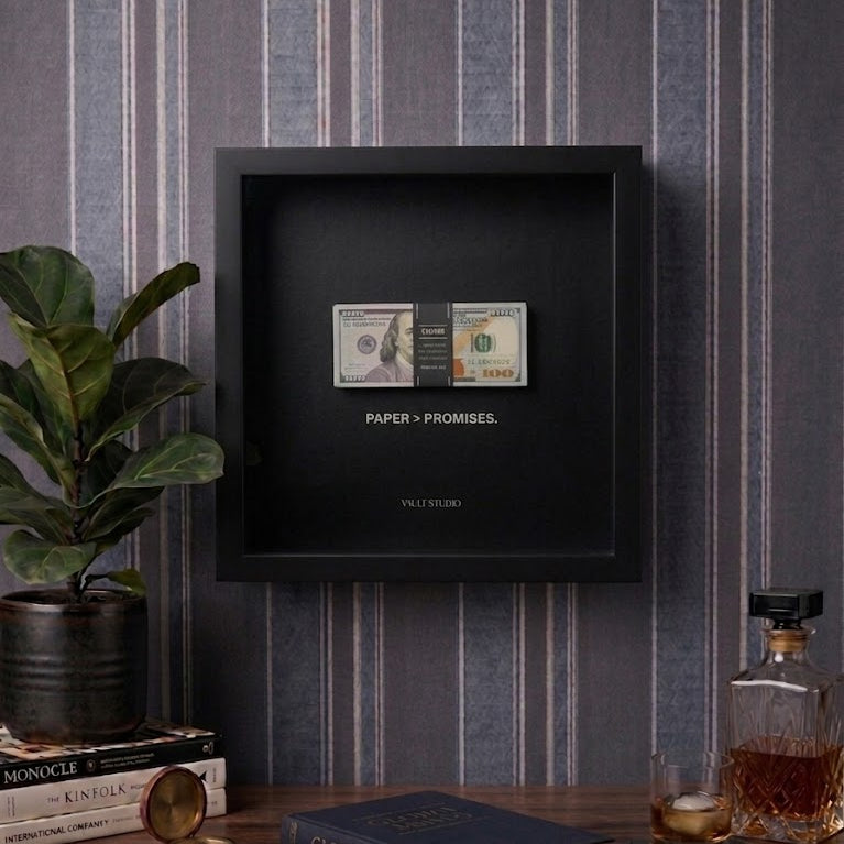 "PAPER & PROMISES" Old Money Frame For Decor