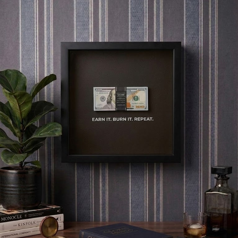 "EAT IT, BURN IT, REPEAT IT" Old Money Frame For Decor