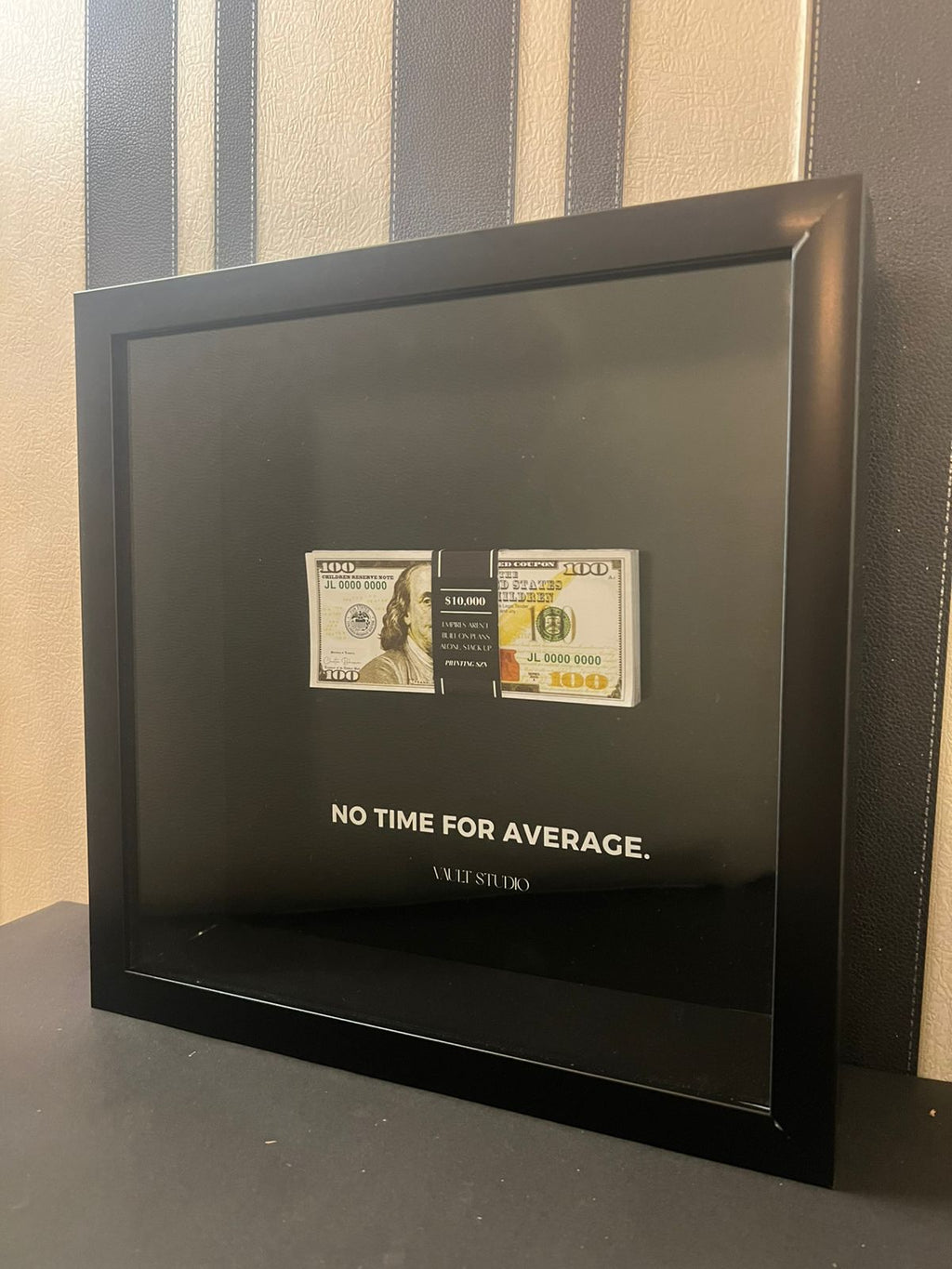 "No Time For Average" Old Money Frame For Decor