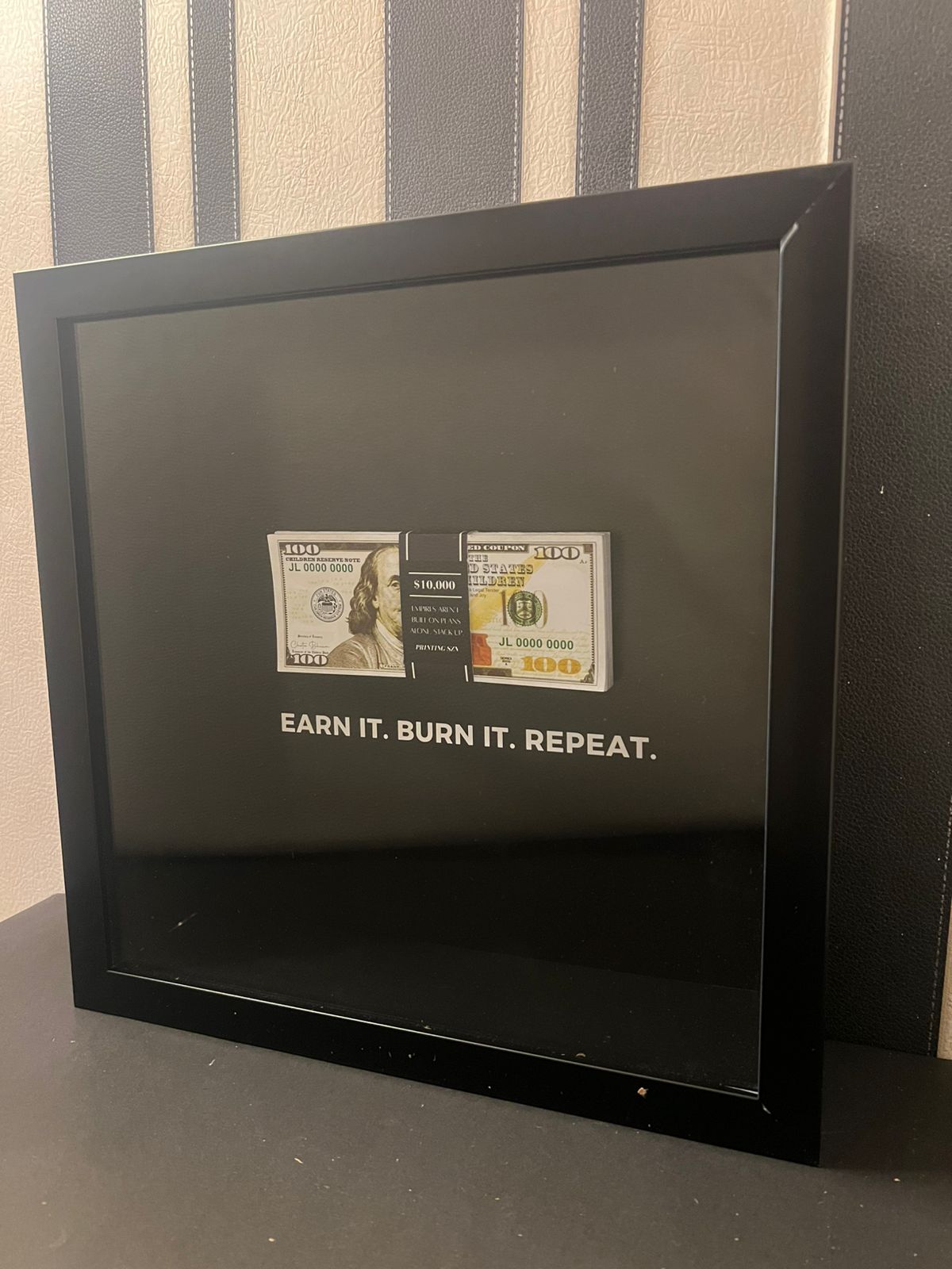 "EAT IT, BURN IT, REPEAT IT" Old Money Frame For Decor